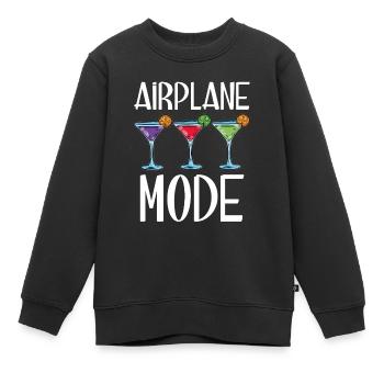 8 Airplane Mode copy - Kinder Premium Organic Sweatshirt - Schwarz - Vorne - AI Model Kid Female (0cm)