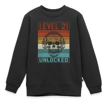 21e anniversaire du joueur - Sweat Premium enfant bio - noir - Devant - AI Model Kid Female (0cm)