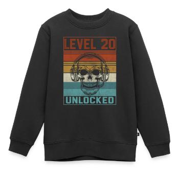 20e anniversaire du joueur - Sweat Premium enfant bio - noir - Devant - AI Model Kid Female (0cm)