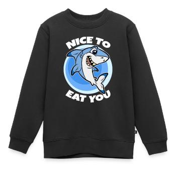 24 Agréable à manger vous Sarcasme enfants copie - Sweat Premium enfant bio - noir - Devant - AI Model Kid Female (0cm)