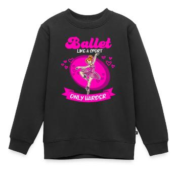 Ballettmädchen Ballerina-Tänzerin - Kinder Premium Organic Sweatshirt - Schwarz - Vorne - AI Model Kid Female (0cm)