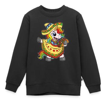 Einhorn Tacos Cinco De Mayo Kinder - Kinder Premium Organic Sweatshirt - Schwarz - Vorne - AI Model Kid Female (0cm)