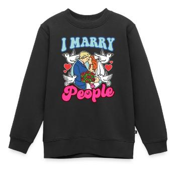 J’épouse des gens ordonnés prêtres - Sweat Premium enfant bio - noir - Devant - AI Model Kid Female (0cm)