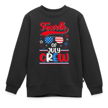 Vierter Juli Crew Männer Frauen Kinder - Kinder Premium Organic Sweatshirt - Schwarz - Vorne - AI Model Kid Female (0cm)