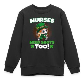 Krankenschwestern brauchen auch Schüsse St. - Kinder Premium Organic Sweatshirt - Schwarz - Vorne - AI Model Kid Female (0cm)