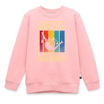 Musiciens de cornemuse bruyants cornemuses - Sweat Premium enfant bio - rose - Devant - AI Model Kid Female (0cm)