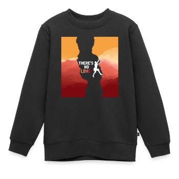 Kletterer Limit Felsklettern Bouldern - Kinder Premium Organic Sweatshirt - Schwarz - Vorne - AI Model Kid Female (0cm)