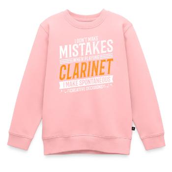 Clarinet Musikliebhaber Kreativer Klarinettist - Kinder Premium Organic Sweatshirt - Rosa - Vorne - AI Model Kid Female (0cm)