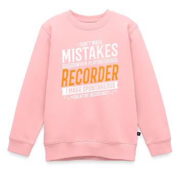 Enregistreurs Music Lovers Lecteurs d’enregistreurs - Sweat Premium enfant bio - rose - Devant - AI Model Kid Female (0cm)