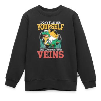 Don't Flatter Yourself I Was Looking At Your Veins - Kinder Premium Organic Sweatshirt - Schwarz - Vorne - AI Model Kid Female (0cm)
