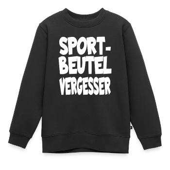 Sportbeutel Vergesser Sportunterricht für Schüler - Kinder Premium Organic Sweatshirt - Schwarz - Vorne - AI Model Kid Female (0cm)