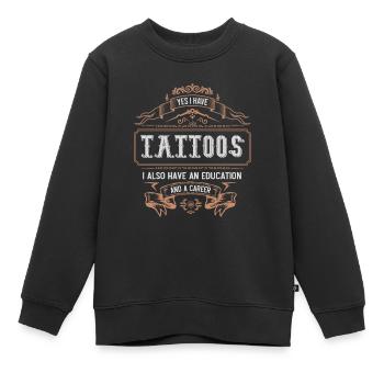 Ausbildung Tattoo-Künstler Tattoo-Künstler Tattoo - Kinder Premium Organic Sweatshirt - Schwarz - Vorne - AI Model Kid Female (0cm)