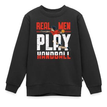 Männer Handballspieler Sportler - Kinder Premium Organic Sweatshirt - Schwarz - Vorne - AI Model Kid Female (0cm)