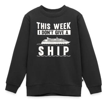 Kreuzfahrtschiff Woche Lustige Kreuzfahrt Urlaub - Kinder Premium Organic Sweatshirt - Schwarz - Vorne - AI Model Kid Female (0cm)