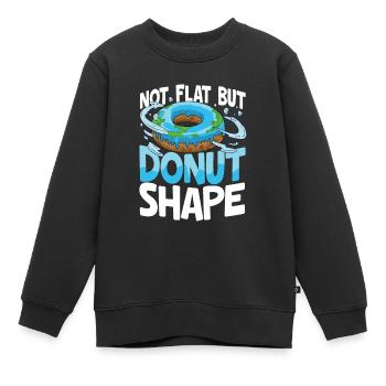 Not Flat But Donut Shape für einen - Kinder Premium Organic Sweatshirt - Schwarz - Vorne - AI Model Kid Female (0cm)