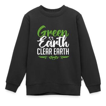 Journée mondiale de la Terre - Jour de la Terre - Sweat Premium enfant bio - noir - Devant - AI Model Kid Female (0cm)