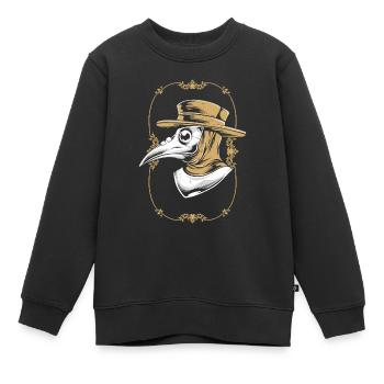 Okkulter mittelalterlicher Pestarzt - Kinder Premium Organic Sweatshirt - Schwarz - Vorne - AI Model Kid Female (0cm)