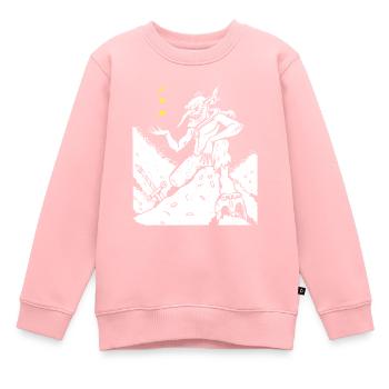 Mittelalterliche Kobold Kreatur - Kinder Premium Organic Sweatshirt - Rosa - Vorne - AI Model Kid Female (0cm)