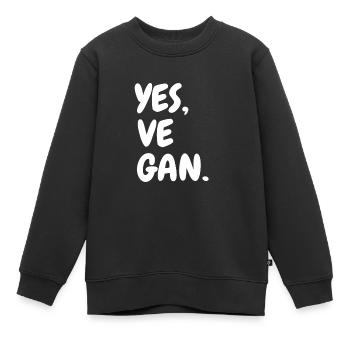 Yes We Can Vegan protection des animaux - Sweat Premium enfant bio - noir - Devant - AI Model Kid Female (0cm)