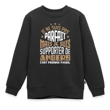 supporteur de Angers - Sweat Premium enfant bio - noir - Devant - AI Model Kid Female (0cm)