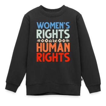 Les droits humains des femmes renforcés en faveur du choix - Sweat Premium enfant bio - noir - Devant - AI Model Kid Female (0cm)