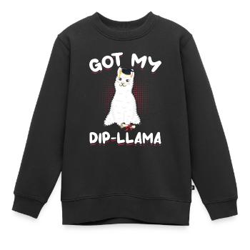 Diplôme Llama Diplômé - Sweat Premium enfant bio - noir - Devant - AI Model Kid Female (0cm)