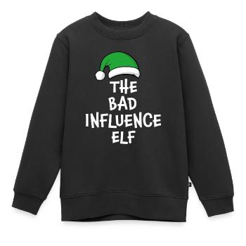 Der Elf mit schlechtem Einfluss - Kinder Premium Organic Sweatshirt - Schwarz - Vorne - AI Model Kid Female (0cm)