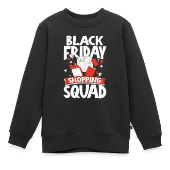 Black Friday Shopping Squad - Kinder Premium Organic Sweatshirt - Schwarz - Vorne - AI Model Kid Female (0cm)