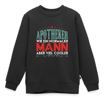 apotheker | apotheker aber viel cooler - Kinder Premium Organic Sweatshirt - Schwarz - Vorne - AI Model Kid Female (0cm)