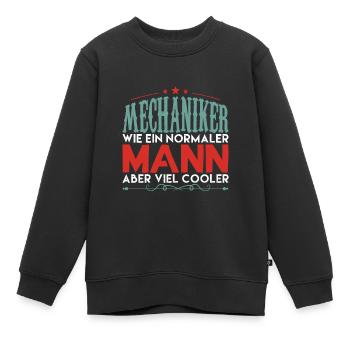 mechaniker - mechaniker aber viel cooler - Kinder Premium Organic Sweatshirt - Schwarz - Vorne - AI Model Kid Female (0cm)