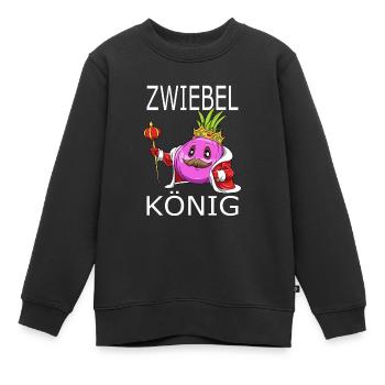 Zwiebel König - Kinder Premium Organic Sweatshirt - Schwarz - Vorne - AI Model Kid Female (0cm)