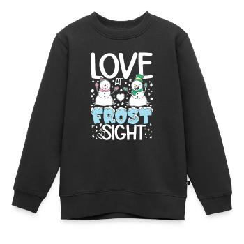 Love At Frost Sight für Männer Frauen und - Kinder Premium Organic Sweatshirt - Schwarz - Vorne - AI Model Kid Female (0cm)