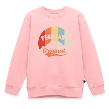 Vintage February 2017, Retro Gift - Kids Premium Organic Sweatshirt - rose - Front - AI Model Kid Female (0cm)