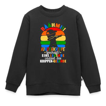 Kinderkrippe Geschafft Eine Legende Verlässt - Kinder Premium Organic Sweatshirt - Schwarz - Vorne - AI Model Kid Female (0cm)