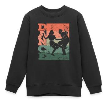 Boogie Woogie Tanz Swing 60s Retro Tanzpaar - Kinder Premium Organic Sweatshirt - Schwarz - Vorne - AI Model Kid Female (0cm)