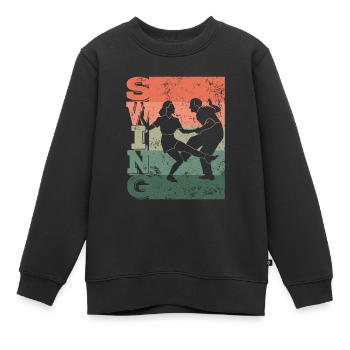 Boogie Woogie Tanz Swing Tanzpaar - Kinder Premium Organic Sweatshirt - Schwarz - Vorne - AI Model Kid Female (0cm)