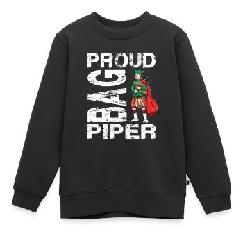Stolzer Dudelsack - Kinder Premium Organic Sweatshirt - Schwarz - Vorne - AI Model Kid Female (0cm)