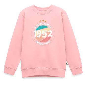 Geburtstagsgeschenk 1952 Frauen | Jahrgang 1952 - Kinder Premium Organic Sweatshirt - Rosa - Vorne - AI Model Kid Female (0cm)