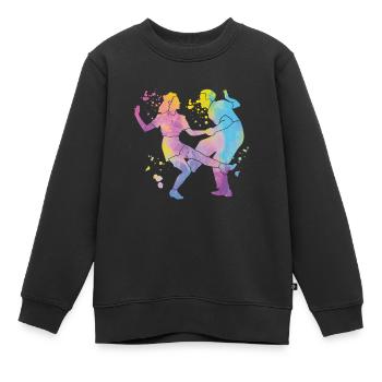 Tanzen Swing 60s Boogie Woogie - Kinder Premium Organic Sweatshirt - Schwarz - Vorne - AI Model Kid Female (0cm)