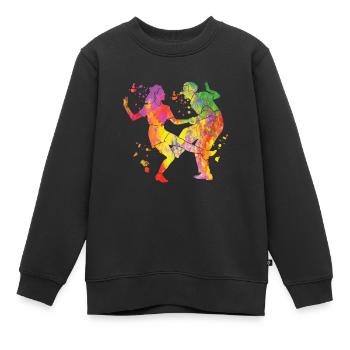 Tanzen Swing 60s Boogie Woogie - Kinder Premium Organic Sweatshirt - Schwarz - Vorne - AI Model Kid Female (0cm)