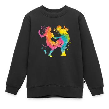 Tanzen Swing 60s Boogie Woogie - Kinder Premium Organic Sweatshirt - Schwarz - Vorne - AI Model Kid Female (0cm)