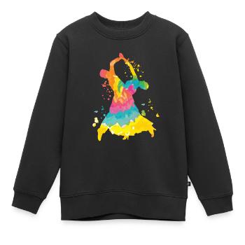 Danses de salon Tango Slow Fox - Sweat Premium enfant bio - noir - Devant - AI Model Kid Female (0cm)