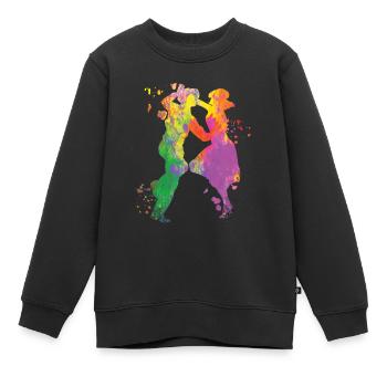 Tanzen Swing 60s Boogie Woogie - Kinder Premium Organic Sweatshirt - Schwarz - Vorne - AI Model Kid Female (0cm)