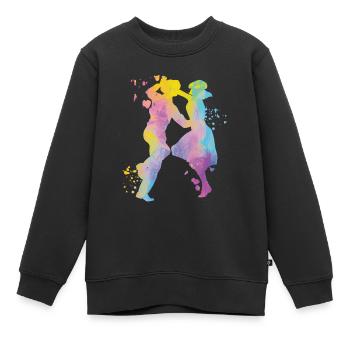 Tanzen Swing 60s Boogie Woogie - Kinder Premium Organic Sweatshirt - Schwarz - Vorne - AI Model Kid Female (0cm)