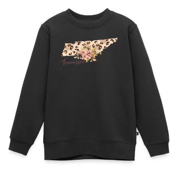 État du Tennessee Leo Tennessee - Sweat Premium enfant bio - noir - Devant - AI Model Kid Female (0cm)
