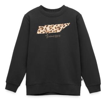 État du Tennessee Leo Tennessee - Sweat Premium enfant bio - noir - Devant - AI Model Kid Female (0cm)