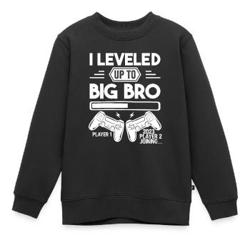 Video Gamer Gaming - Ich bin zu Big Bro aufgestiegen - Kinder Premium Organic Sweatshirt - Schwarz - Vorne - AI Model Kid Female (0cm)