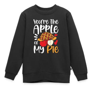 You're The Apple Of My Pie für einen Apple Pie - Kinder Premium Organic Sweatshirt - Schwarz - Vorne - AI Model Kid Female (0cm)