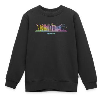 Paysage urbain de Prague - Sweat Premium enfant bio - noir - Devant - AI Model Kid Female (0cm)