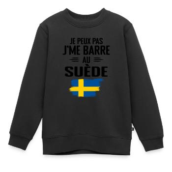 Ich kann nicht in Schweden bar sein - Kinder Premium Organic Sweatshirt - Schwarz - Vorne - AI Model Kid Female (0cm)